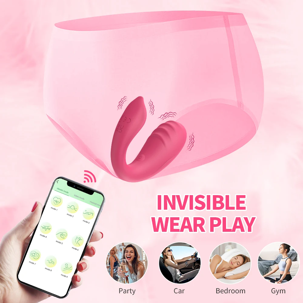 APP Bluetooth Control Vibrator for Women Clitoris G Spot Dildo Massager with 2 Motors Vibrating Egg Panties Sex Toys for Adults S8c019f1e024045a8a8753744d6ce55b44