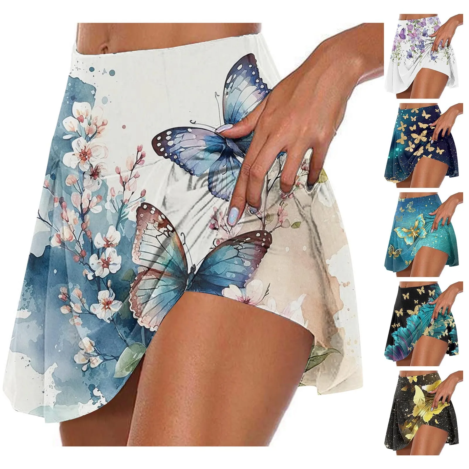 

Skirts For Women Comfortable Elegant Floral Flower Printed Sports Stylish And Fashion Design Summer Suit Set Women Faldas