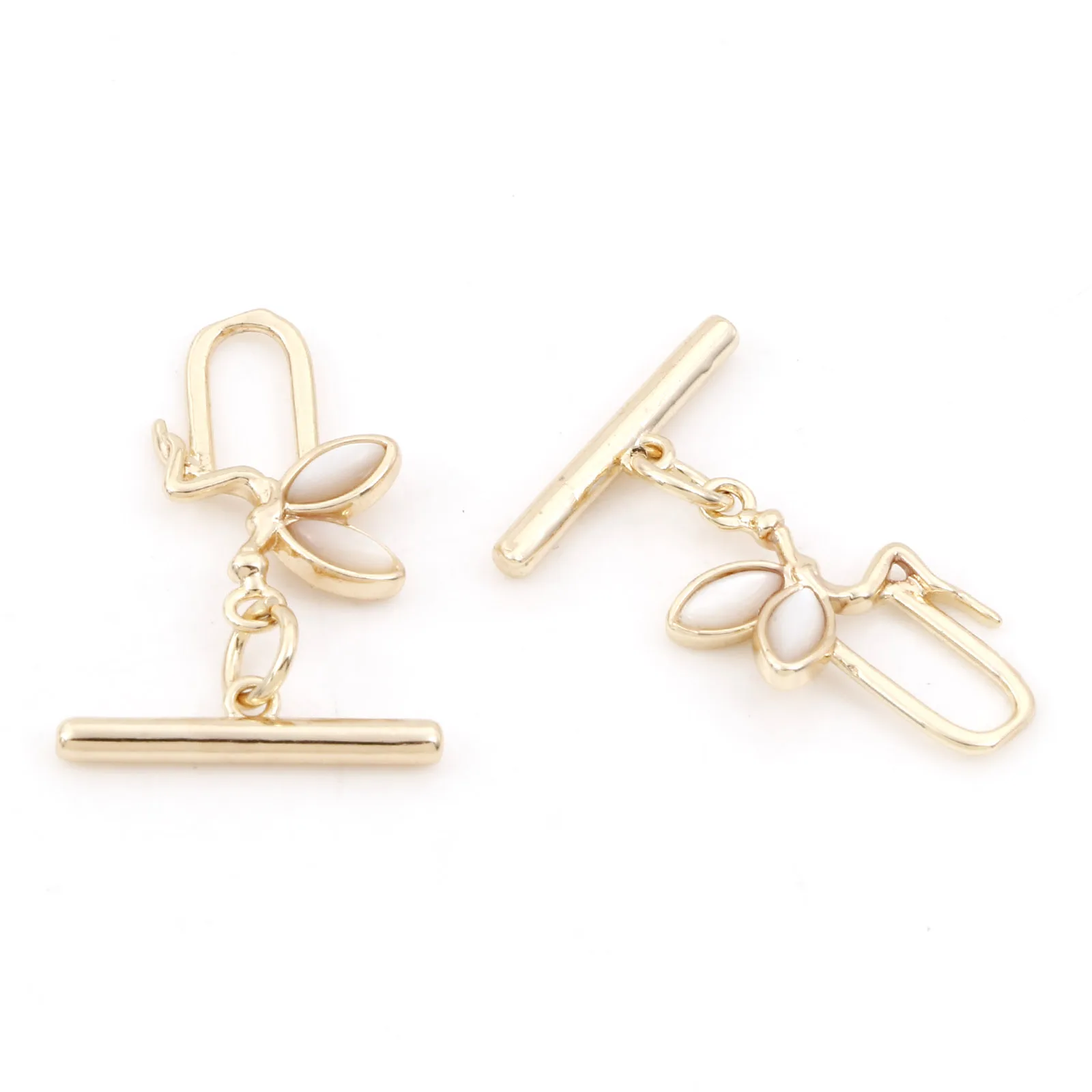 

1Set Copper Toggle Clasps Connector Butterfly Elf Shaped Charms Gold Color Diy Bracelet Necklace Jewelry Findings 19x11mm 17x4mm