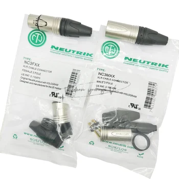 20 ชิ้น/ล็อตสําหรับ NEUTRIK เชื่อมต่อ 10 ชิ้น NC3MXX และ 10 ชิ้น NC3FXX ชายและหญิง Un ensemble 3 Broches XLR Connecteur avec! 1