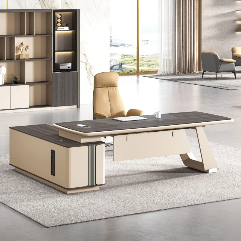 

Simple Modern Executive Desk Office Desk and Chair Combination Set Manager Desk Office Desk for Boss