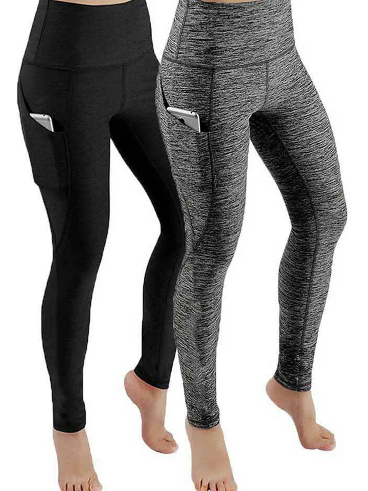 

High Waist Legging Pockets Fitness Bottoms Running Sweatpants for Women Quick-Dry Sport Trousers Workout Yoga Pants