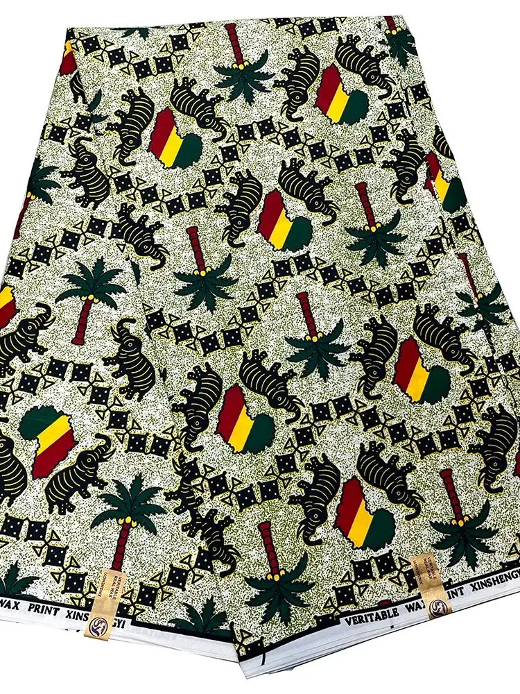 High Quality African Ankara Printed Wax Fabric Handmade DIY Material Polyester
