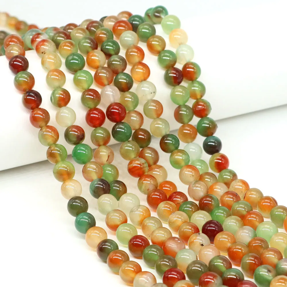 Natural Peacock Agate Stone Beads 10 12mm Round Loose