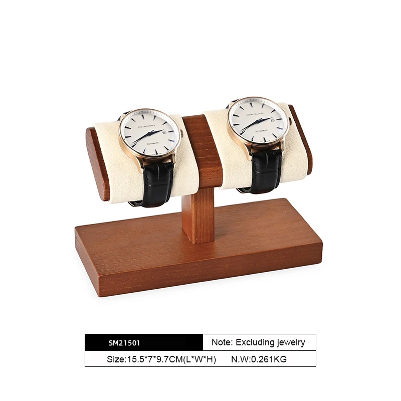 Elegant Wooden Watch and Jewelry Display Stand