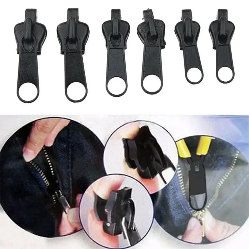 Universal Zipper Repair Kit Instant Fix Zipper Replacement Slider Teeth Rescue Design Zippers Sewing Clothes 3 Sizes 24/12/6Pcs