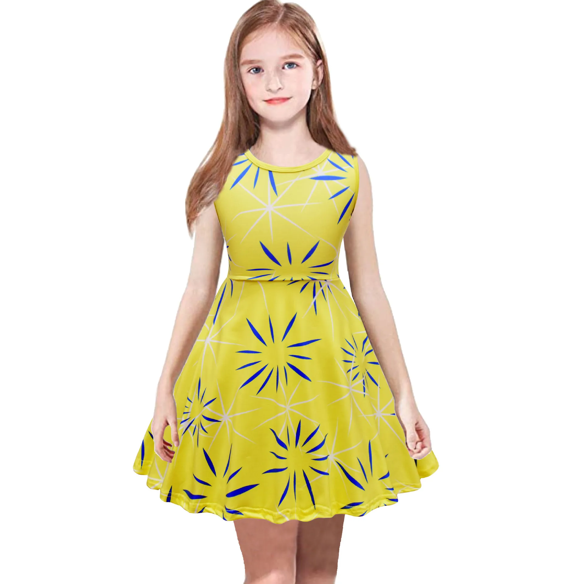 Anime Inside Out Joy Inspired Skater Dress Joy Cosplay Dress Baby Girls Birthday Costume Inside Out Disgust Inspir Summer