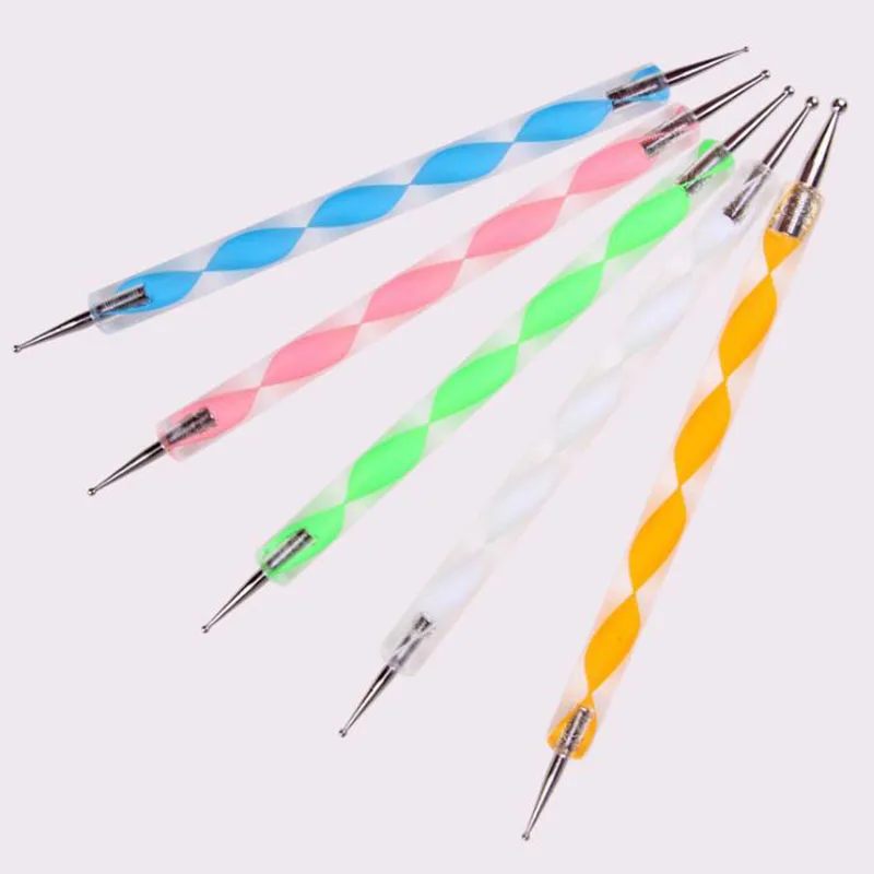 5Pcs Spiral Indentation Pen Double Head Carving Sculpture Sculpting Tools Art Craft Pottery Clay Dolls Tools