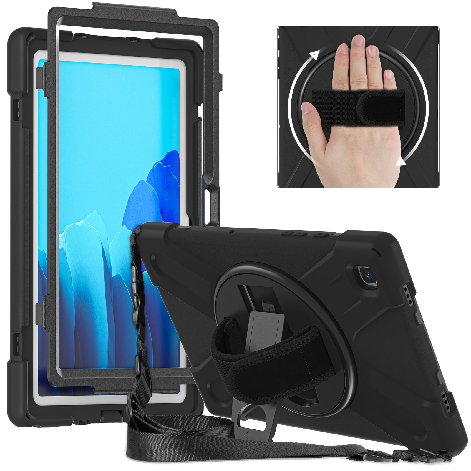 LFOIQN Heavy Duty Shockproof Tablet Stand Cover