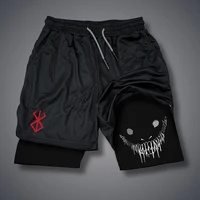 Summer Men Running Shorts Fitness Gym Training 2 in 1 Sports Shorts Quick Dry Workout Jogging Double Deck Shorts 1