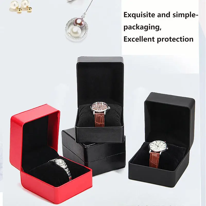 High Grade PU Leather Single Watch Gift Box with Pillow – Elegant Wristwatch Display Ca... - SKU LWGB2010 - UGI Packaging