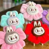 Kawaii Labubu Sun Flower Plush Toy Pendant Labubu Cute Cartoon Soft Filled Doll Keychains Bag Accessoriescar Key Ring Gift 1