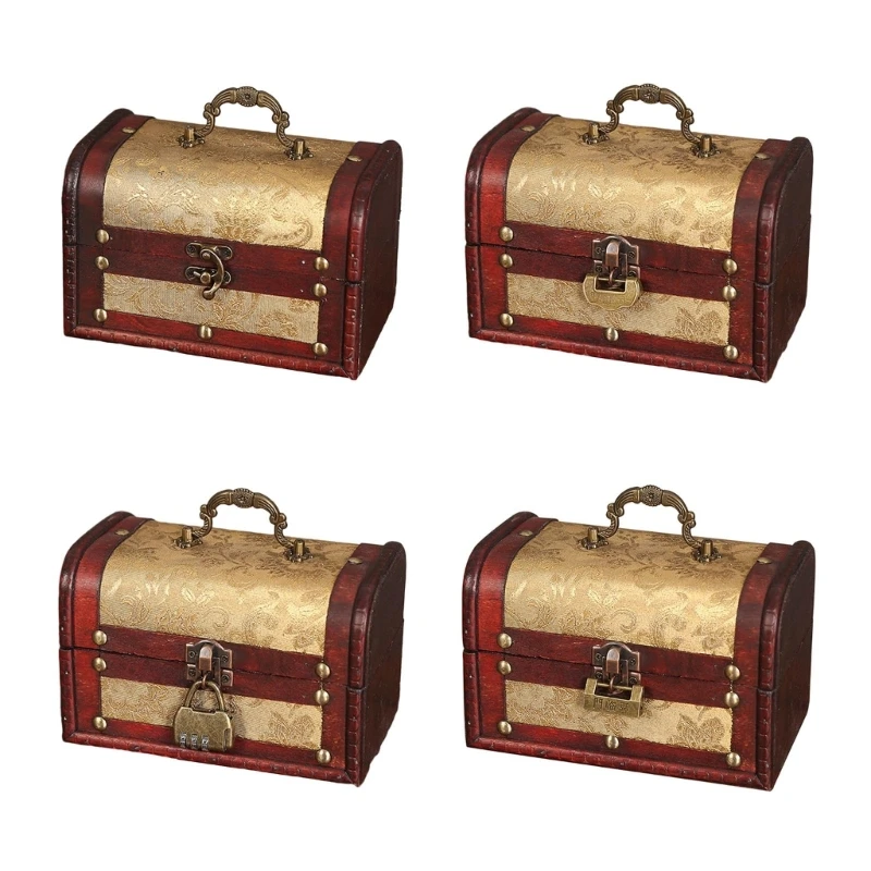 

Vintage Inspired Jewelry Chest Wood Storage Box for Home Organization