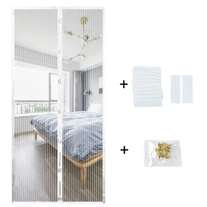 Otomatik Kapanış Kapı Örgü Perde Anti Sivrisinek Netleştirme kapı sinekliği Evrensel Manyetik Örgü Perde Havalandırma Toz Geçirmez Net