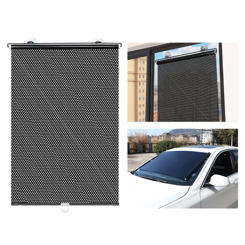 

Car Sunshade Curtain Rear Side Window Front Back Windshield Sun Block Blinks Black Cover Suction Cup Universal Cars Accessories