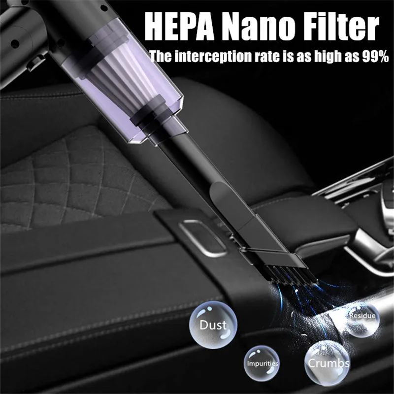 Car Wireless Vacuum Cleaner 20000PA Mini Gun style Cleaner Handheld Portable Vacuum For Car Interior Home Appliance