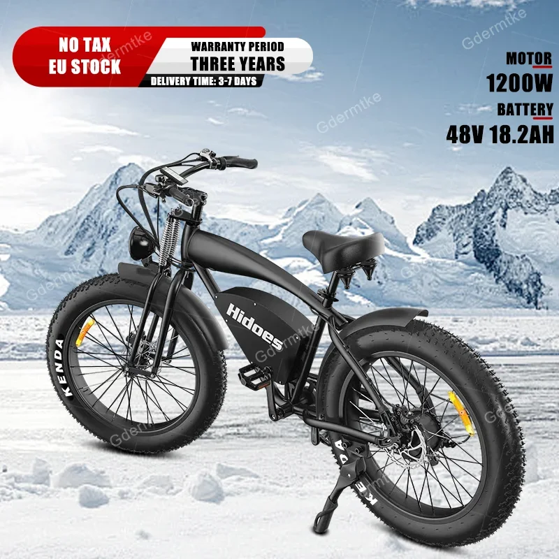 Eu Stock 1200W Bicicletta Elettrica 48 V18.2Ah Batteria Hd-B3 Mountain Bike Elettrica Bicicletta Elettrica 1200W 120Km City Beach Ebike