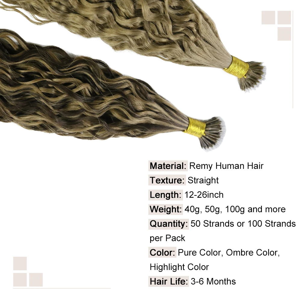 Natural Wave Nano Ring Human Hair Extension 40g 50g Keratin Capsule Micro Ring Hair Extensions Human Hair Natural Fusion Hair