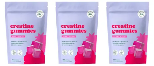 Berry Flavor Sugar Free Creatine Gummies Daily Health Nutrition & Lean Muscle Support，Gluten Free & Non GMO 36 Pieces Per Bag - Image 9