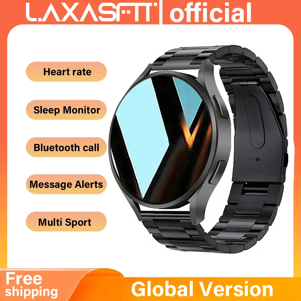 Smart watch LAXASFIT 2025 Watch 6 Business smart watch Men Bluetooth call sleep health monitor Fashion sports smartwatch for Android IOS
