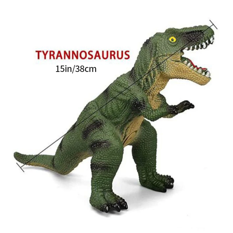 Kids Soft Glue Dinosaur Toy Tyrannosaurus Velociraptor Giganotosaurus Pterosaur Triceratops Brachiosaurus Boy Gift 6