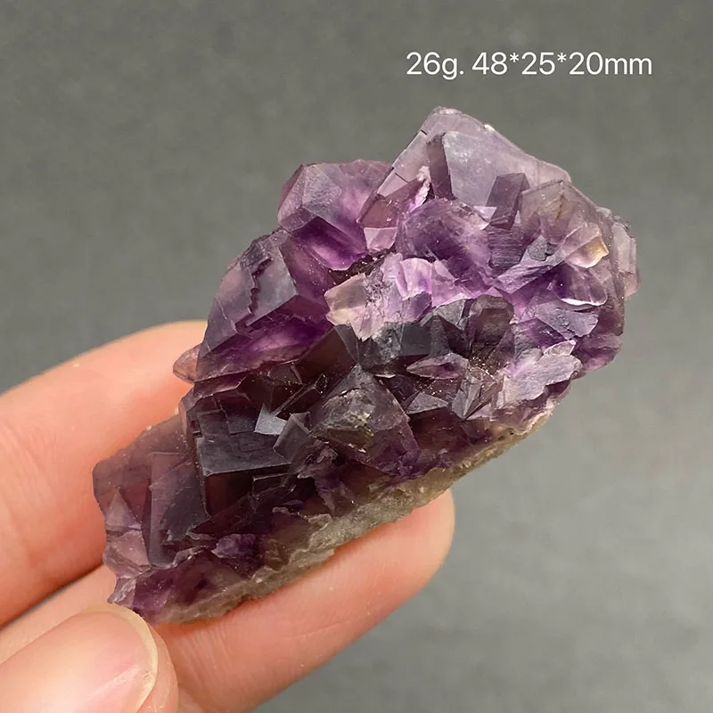 100% natural purple fluorite raw stone mineral specimen healing crystal gem collection