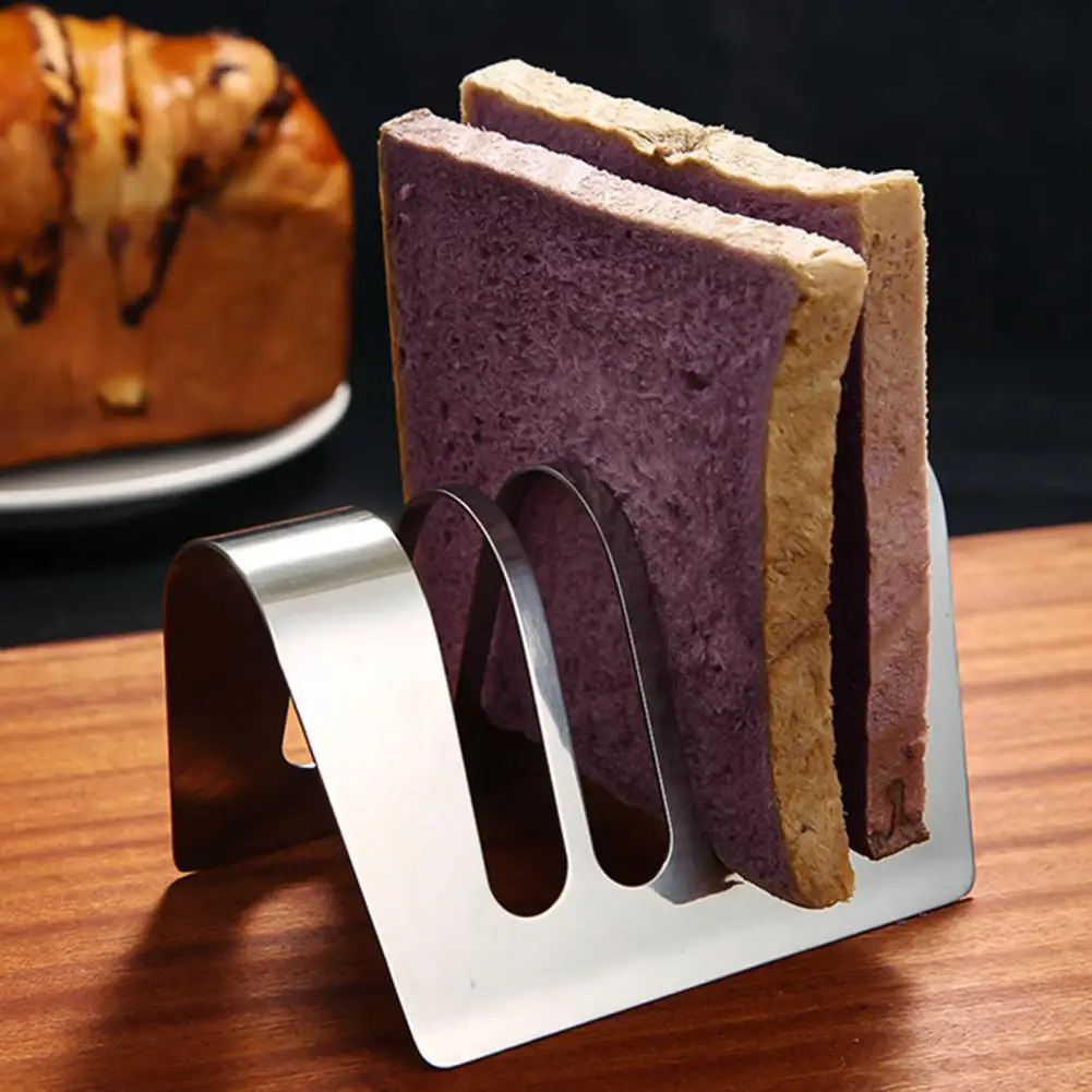 Bread loaf stand practical toast bread stand reusable rust-proof multiple slice capacity toast rack holder home