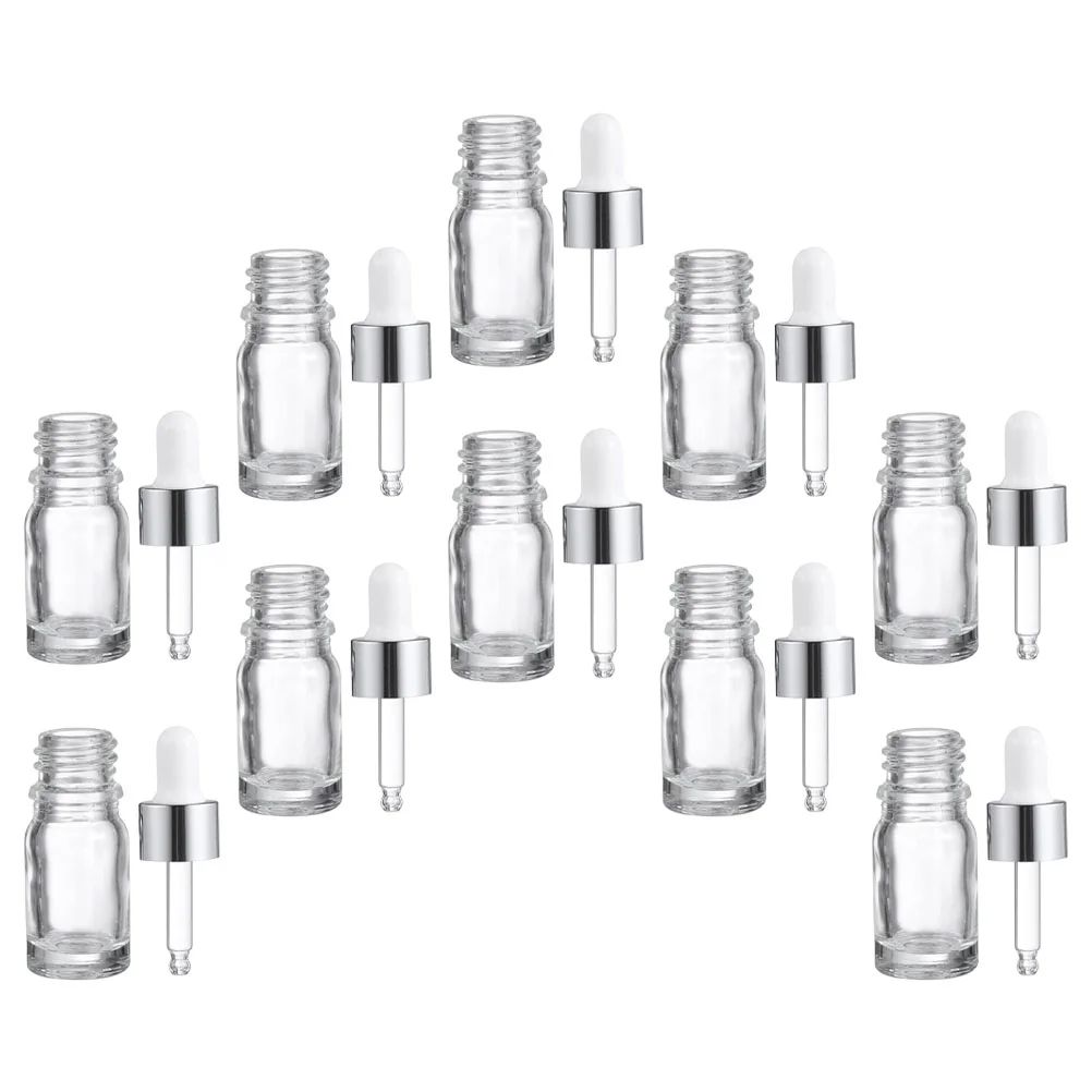 

10 PCS Dropper Bottle Dispenser Plastic Containers Travel Sub Bottles Portable Essence Glass