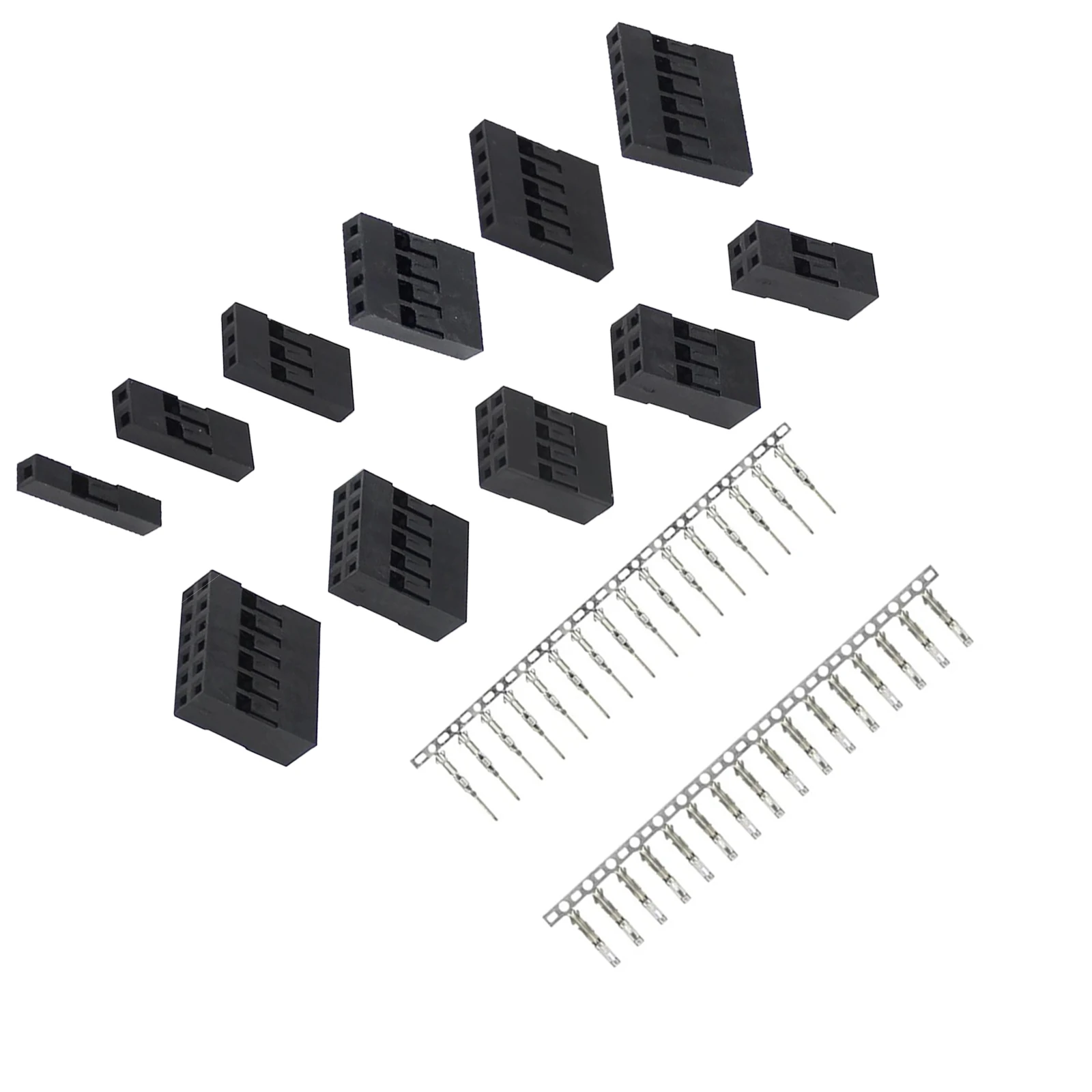 620pcs Jumper Wire Connector Kit 2.54mm Male Female Crimp Pin Terminal Kit 250v 3a 1-12pin Header Housing