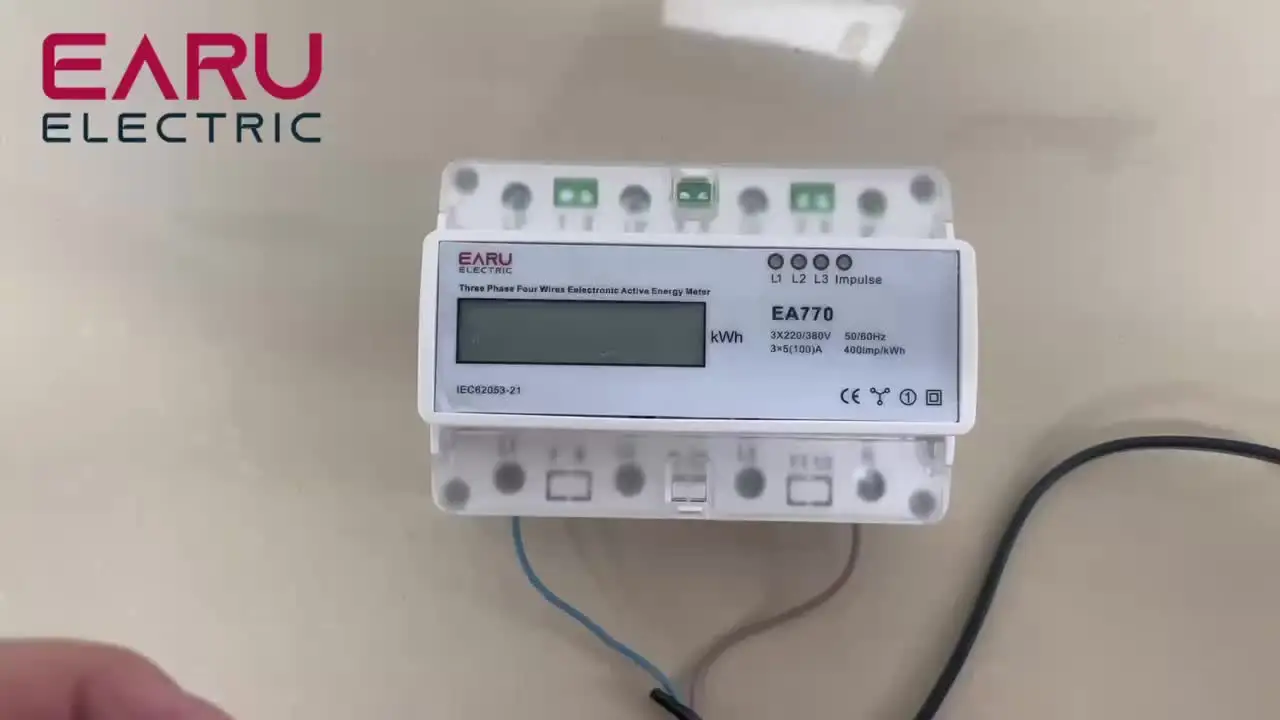 KETOTEK DTS331 3 Phase 4 Wire Energy Meter AC Power DIN Rail Wattmeter