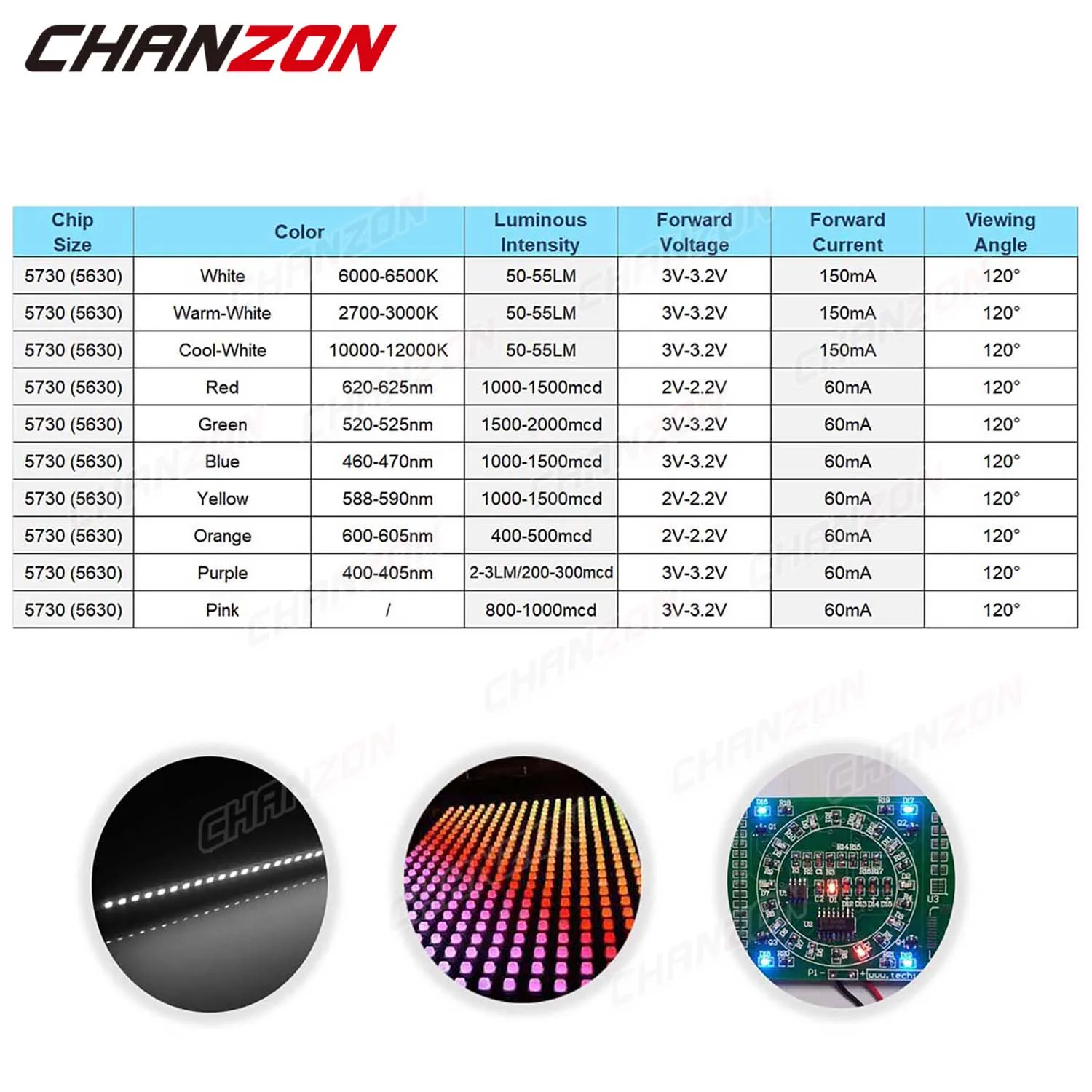 5730 5630 SMD LED 다이오드 칩, 따뜻한 화이트, 레드, 그린, 블루, 옐로우, 오렌지, UV, 퍼플, 핑크, DIY PCB 발광 램프, 0.1W, 0.2W, 0.5W, 100 개
