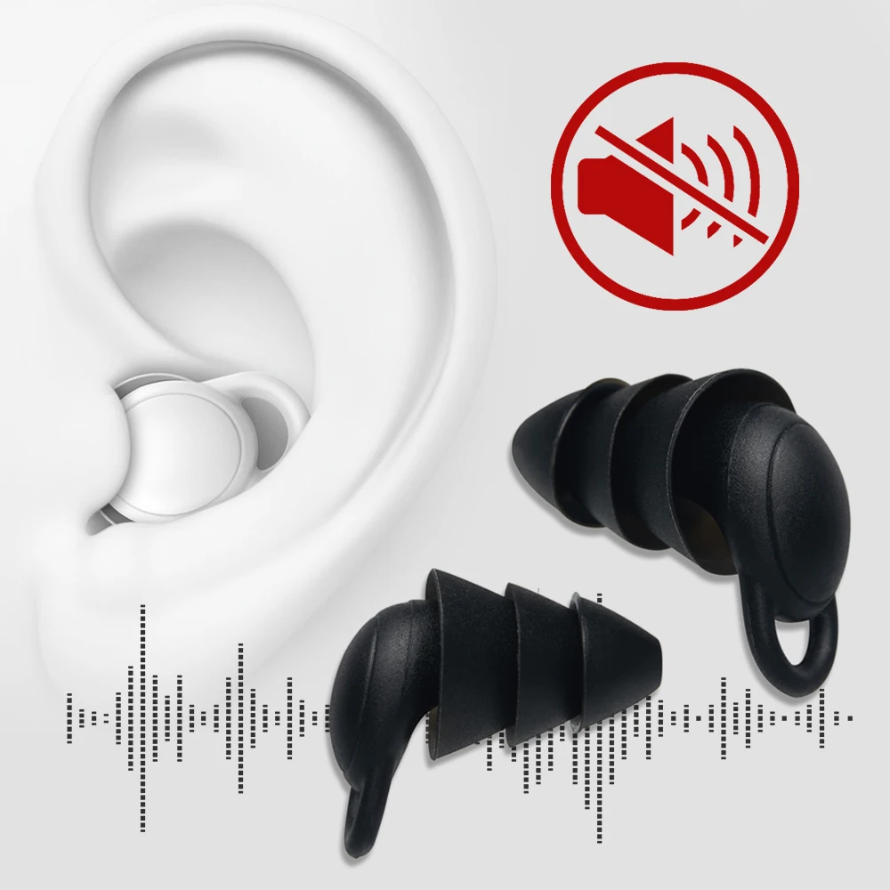 Soundproof Earplugs Soft Silicone Sleep Earplugs Waterproof Ear Plug