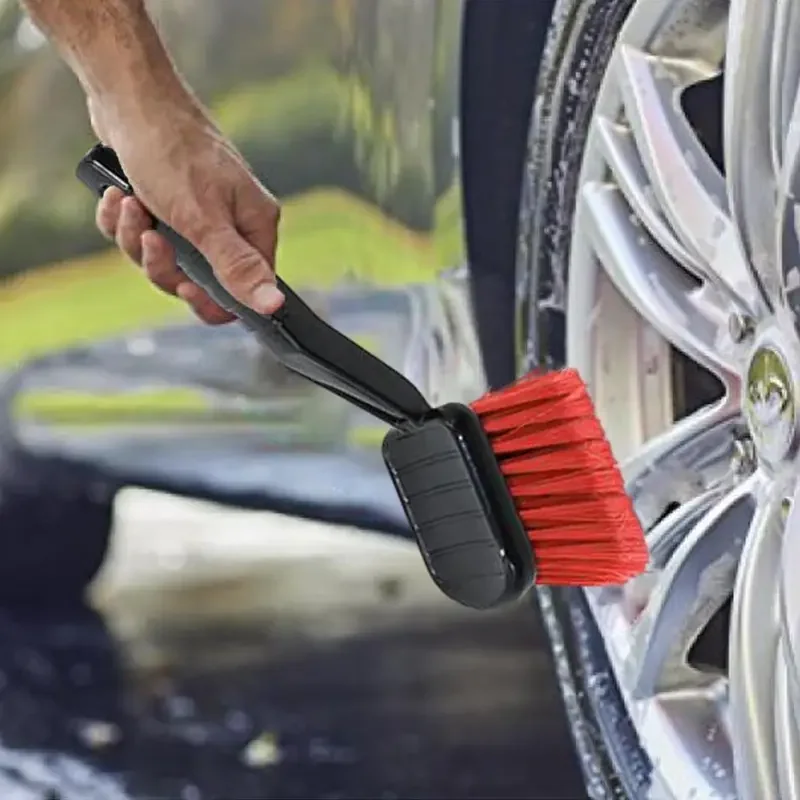 1PCS Soft Bristle Car Wash Wheel Tire Brush For Car Rim Cleans Tires Releases Dirt Road Grime Wash Maintenance Accessories