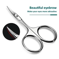 Curved Blade Eyebrow Scissors Professional Stainless Steel Precision Trimmer Eyebrow Eyelash Hair Remover Tool Nose Hair Scissor 2