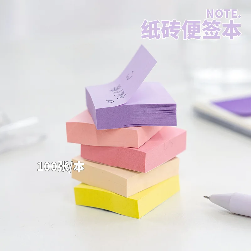 100sheets Creative Mini Colour Sticky Notes Memo Pad Diary Stationary Flakes Scrapbook Decorative Cute Cartoon N Times Sticky