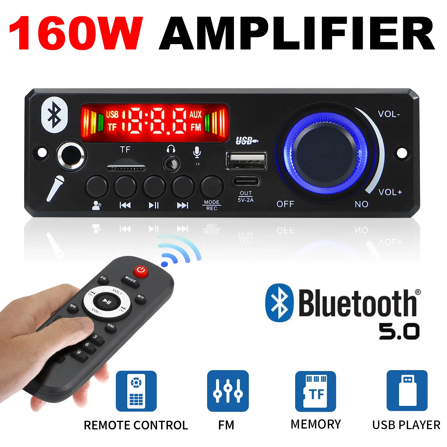 Scheda Decodifica MP3 Bluetooth 4.2 – Modulo Amplificatore Audio Per Auto, Universale