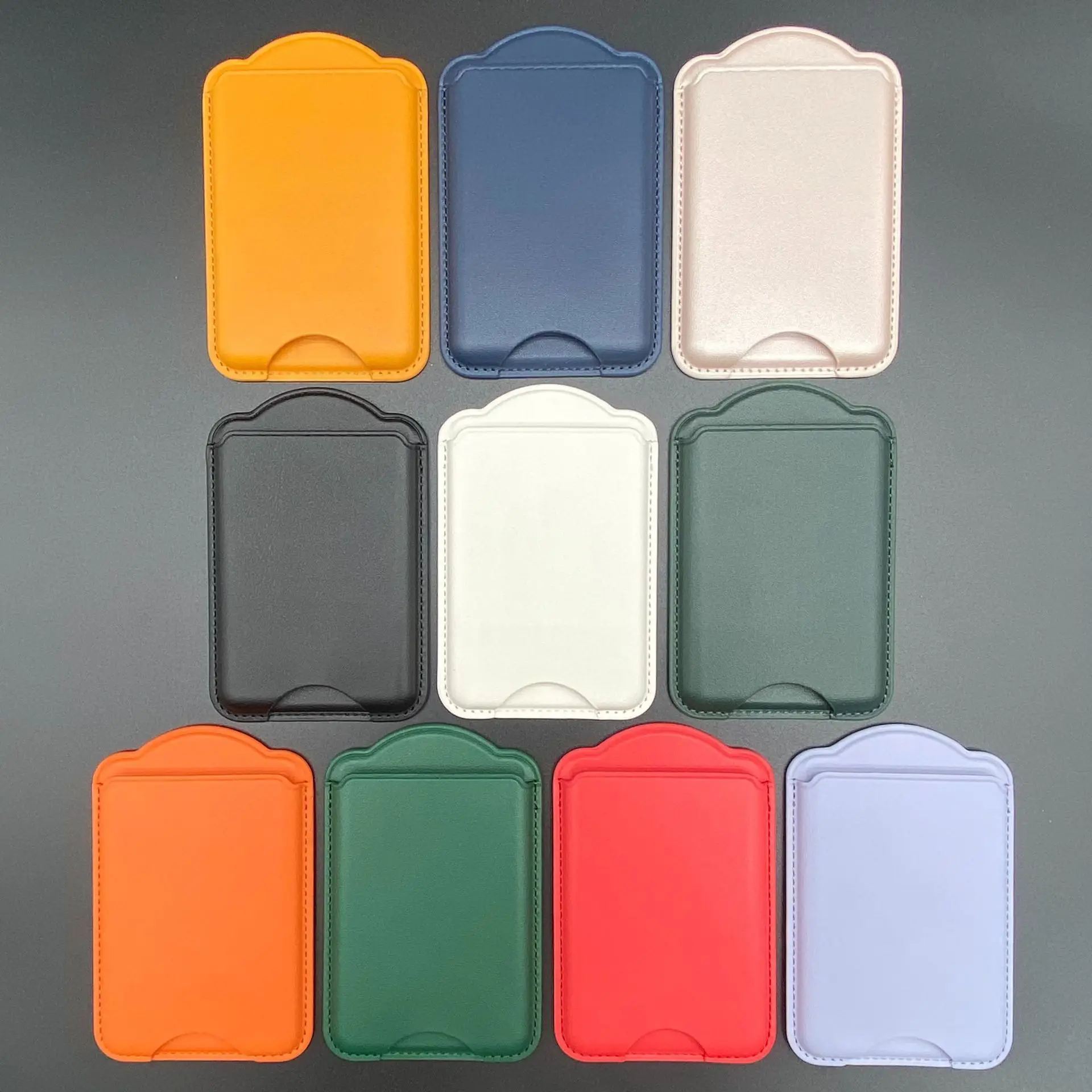 Scalloped Edge PU Leather Magnetic Card Holder Wallet with Hollow Cutout Design
