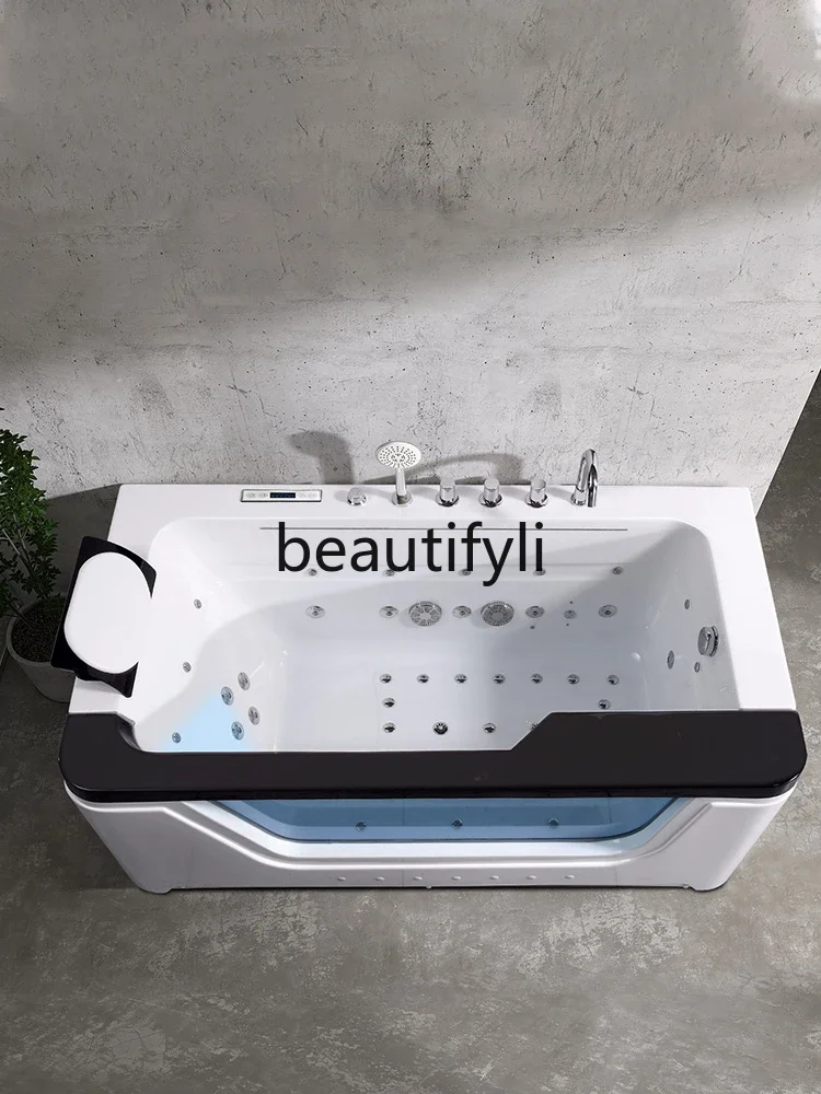Bathroom water curtain waterfall surf massage acrylic bathtub constant temperature heating 1.7 meters 209 bathtub
