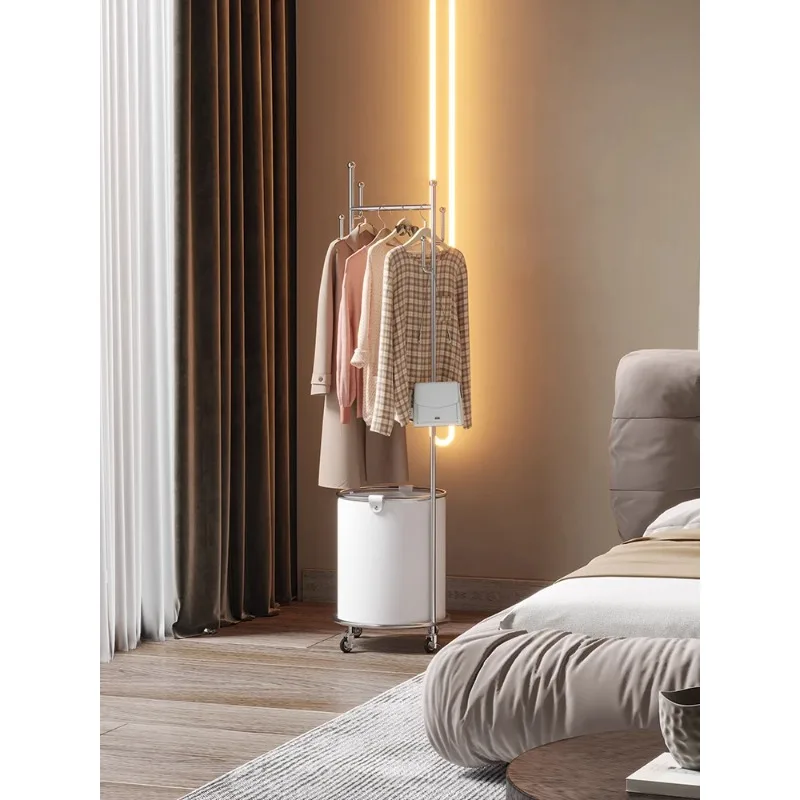 

Bedroom floor mounted clothes hanger, household movable clothes rack, simple and luxurious storage