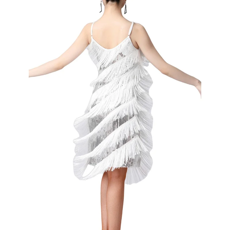 Women's Glamorous Sequined Dance Dress for Latin and Ballroom Styles