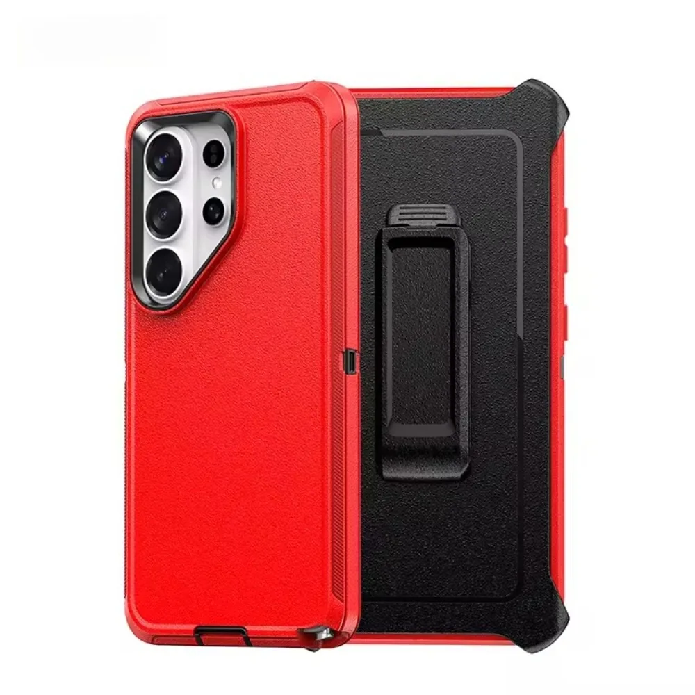 Heavy Duty Belt Clip Kickstand Rugged Case - Shockproof Protective Cover