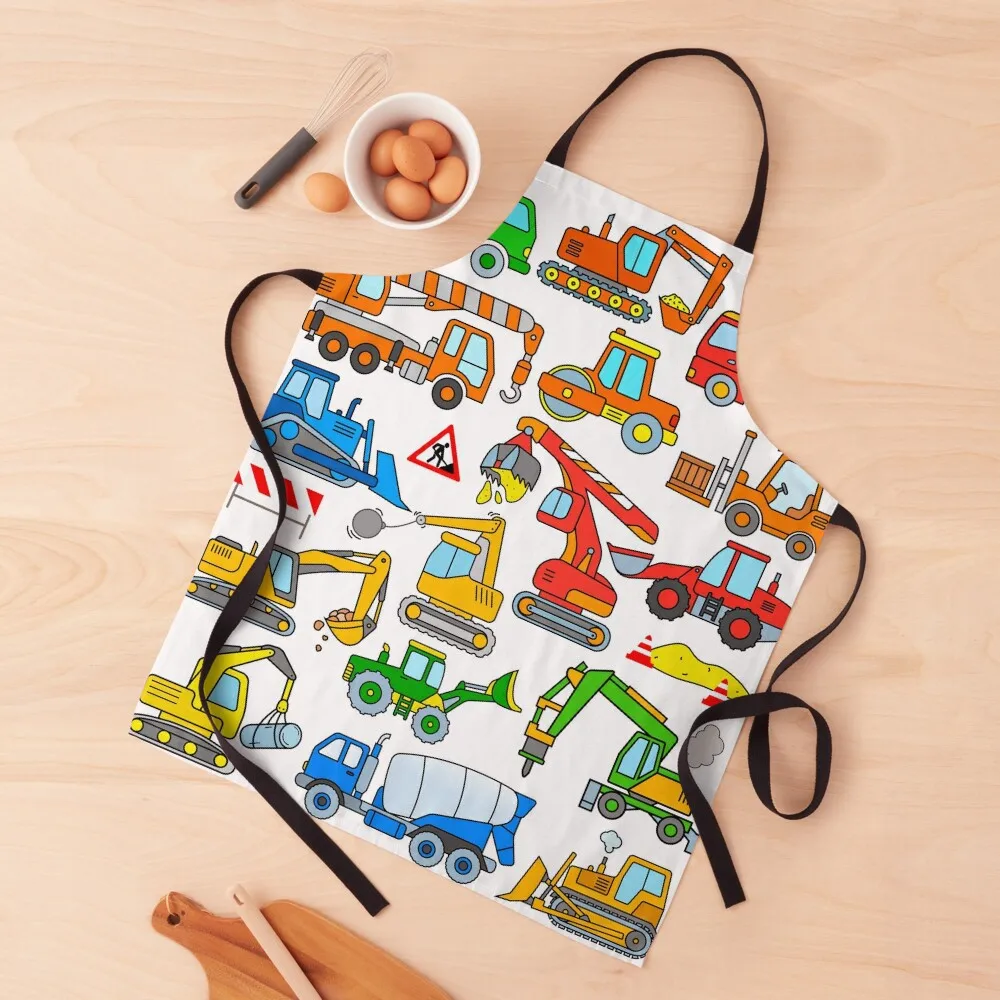 

Excavator Design for Kids Apron Women's Dress chefs kitchen clothes for men Apron