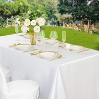 Rectangle Satin Tablecloth Wedding Table for party Birthday Events Banquet Decor Home Dinner Tablecloths Table Decors 2