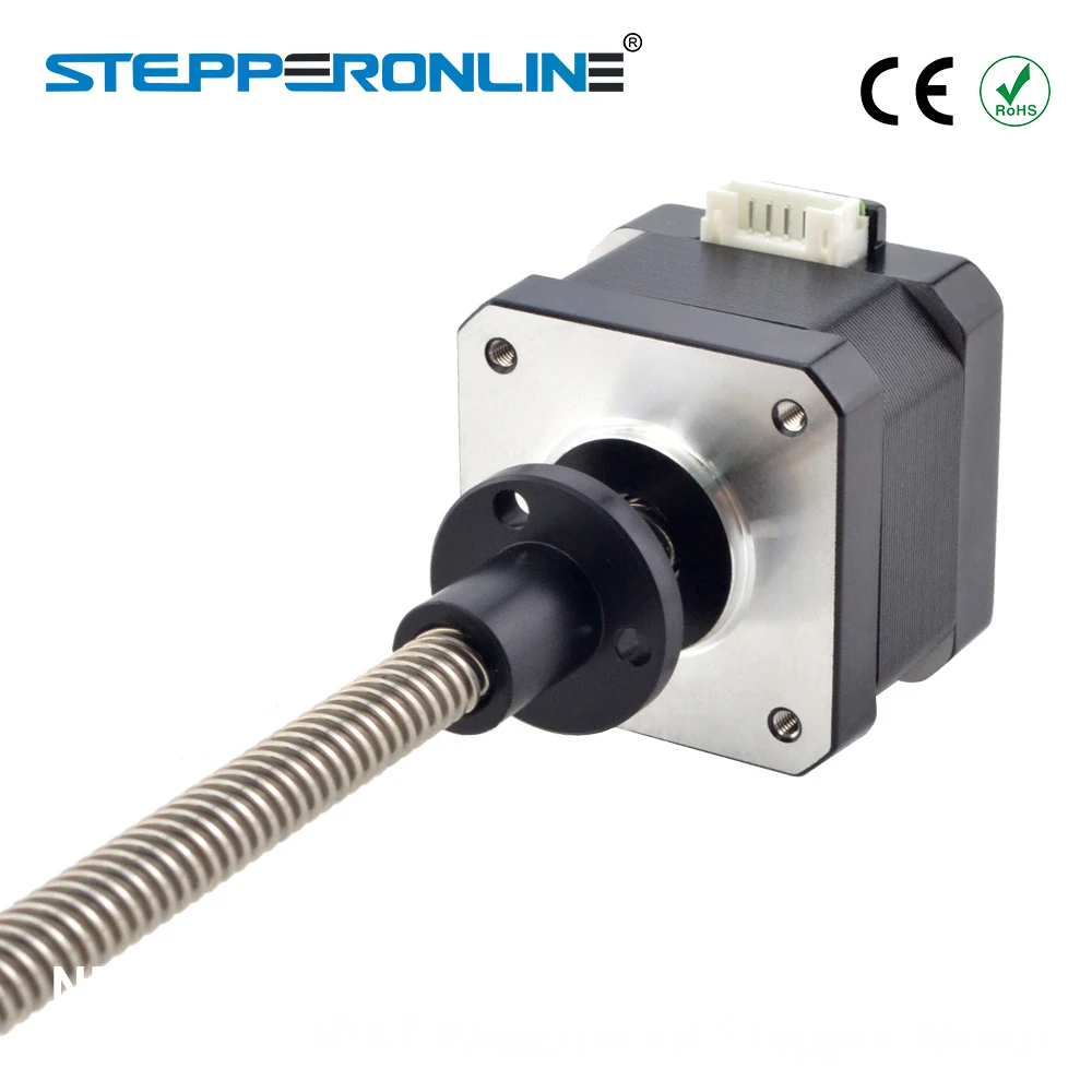Motor Deslizante com Linear Externo Motor Deslizante Pilha 0.4a Comprimento 200 mm do Parafuso de Chumbo Nema 17 34 mm