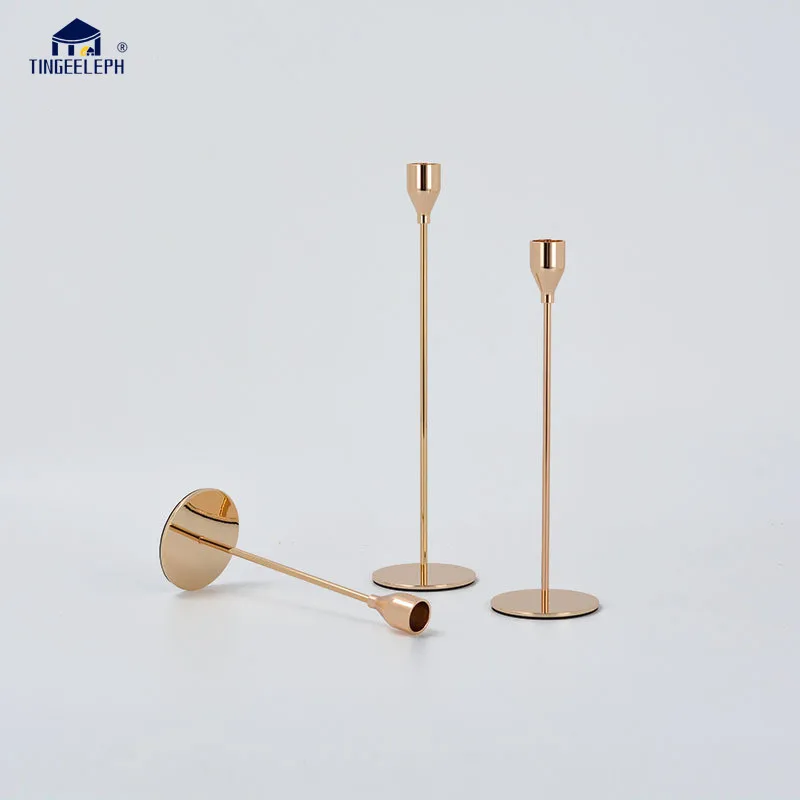  Luxury Metal Ins Candle Holders Candlestick Fashion Wedding Table Candle Stand Exquisite Candlestick Christmas Table Home Decor 