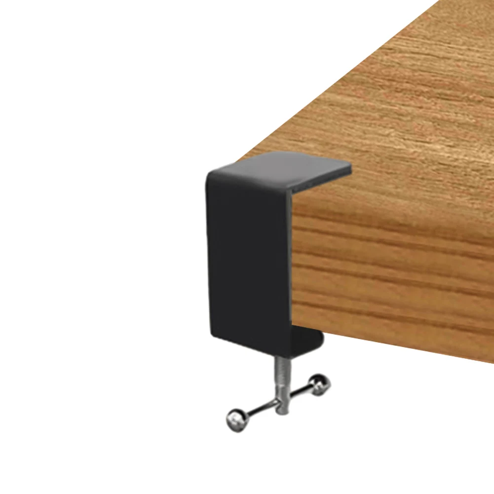 Table Mount Clamp Clamp Home Office Shop C-shaped Design Silicone Pad Stable Metal Base 5cm Height Securely Mount