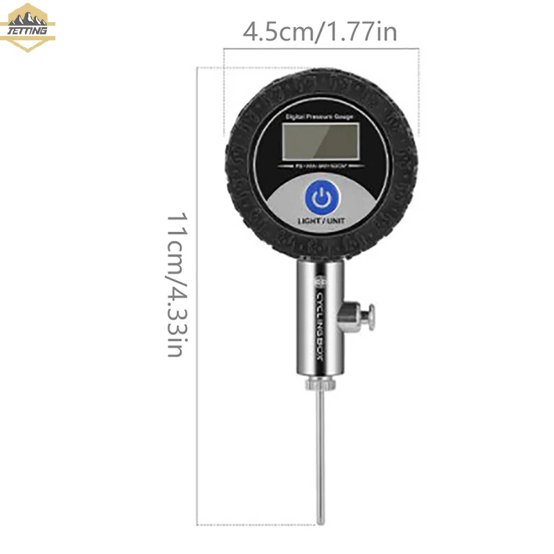 Ball Pressure Gauge Digital Display Barometer 0-1.4BAR Rubber Protective Cover For Football Basketball Volleyball