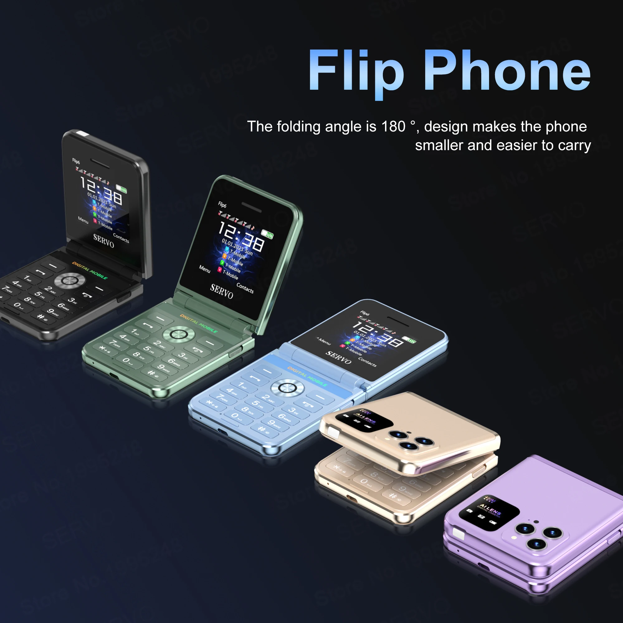 Multifunctional Flip 6 Mobile Phone 4SIM Card