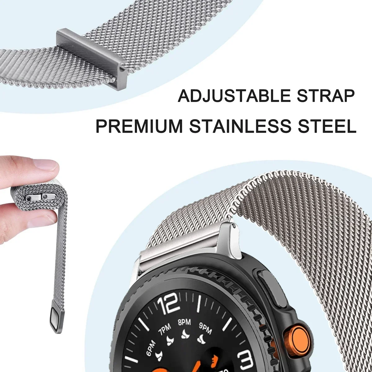 Magnetic Stainless Steel Milanese Loop Watch Band Bracelet