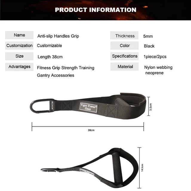 Multifunction Fitness Tricep Rope Cable Attachment Anti-slip Handles Grip Durable Nylon Strength Training Gantry Accessories 2